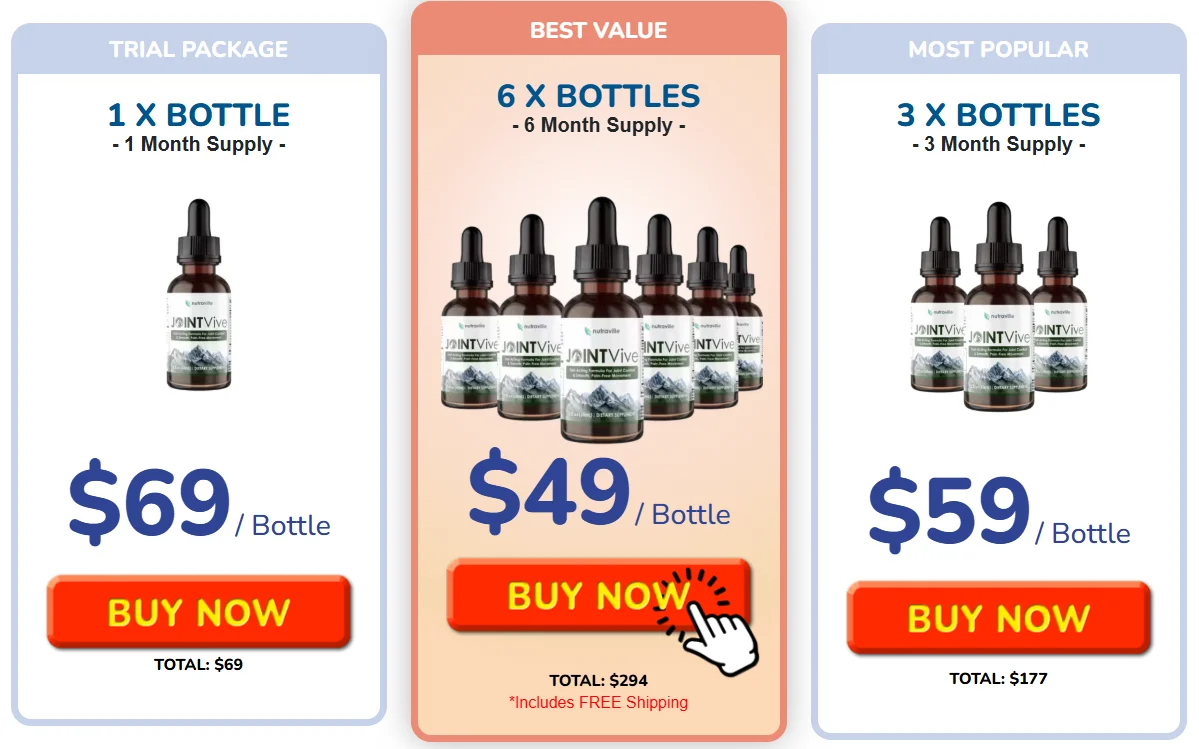 JointVive-pricing-table